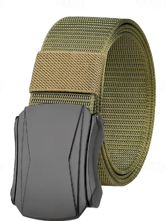 Online OUKU Men's Belt Tactical Belt Nylon Web Work Belt Black Blue Straw Military Army Plain Daily Wear Going out Weekend