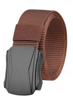Online OUKU Men's Belt Tactical Belt Nylon Web Work Belt Black Blue Straw Military Army Plain Daily Wear Going out Weekend