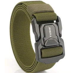 Best OUKU Men's Belt Tactical Belt Nylon Web Work Belt Black Royal Blue Nylon Military Army Plain Daily Wear Going out Weekend