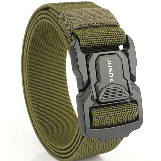 Best OUKU Men's Belt Tactical Belt Nylon Web Work Belt Black Royal Blue Nylon Military Army Plain Daily Wear Going out Weekend