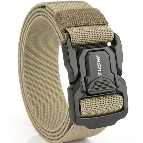 Best OUKU Men's Belt Tactical Belt Nylon Web Work Belt Black Royal Blue Nylon Military Army Plain Daily Wear Going out Weekend