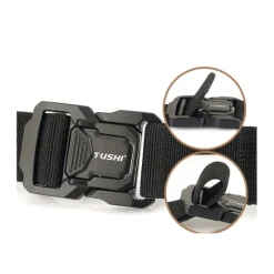 Best OUKU Men's Belt Tactical Belt Nylon Web Work Belt Black Royal Blue Nylon Military Army Plain Daily Wear Going out Weekend