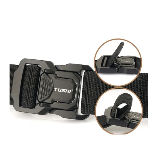 Best OUKU Men's Belt Tactical Belt Nylon Web Work Belt Black Royal Blue Nylon Military Army Plain Daily Wear Going out Weekend
