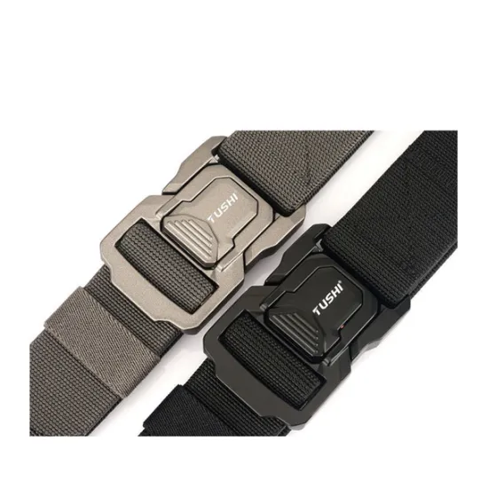 Best OUKU Men's Belt Tactical Belt Nylon Web Work Belt Black Royal Blue Nylon Military Army Plain Daily Wear Going out Weekend