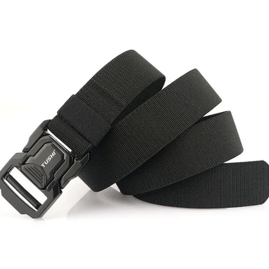 Best OUKU Men's Belt Tactical Belt Nylon Web Work Belt Black Royal Blue Nylon Military Army Plain Daily Wear Going out Weekend