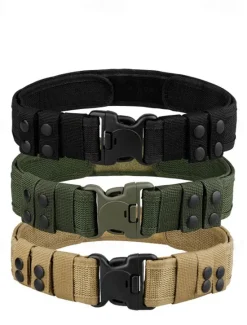 New OUKU Men's Belt Tactical Belt Nylon Web Work Belt Black Ginger Straw Military Army Plain Daily Wear Going out Weekend