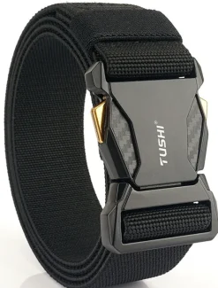 Clearance OUKU Men's Belt Tactical Belt Nylon Web Work Belt Black Royal Blue Nylon Military Army Plain Daily Wear Going out Weekend