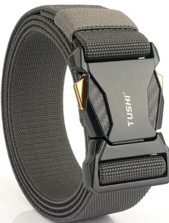 Clearance OUKU Men's Belt Tactical Belt Nylon Web Work Belt Black Royal Blue Nylon Military Army Plain Daily Wear Going out Weekend