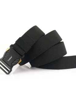 Clearance OUKU Men's Belt Tactical Belt Nylon Web Work Belt Black Royal Blue Nylon Military Army Plain Daily Wear Going out Weekend