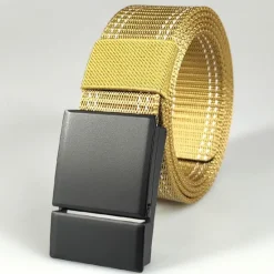 Hot OUKU Men's Belt Tactical Belt Nylon Web Work Belt Black Yellow Nylon Military Army Linear Daily Wear Going out Weekend
