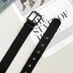 OUKU Men's Belt Tactical Belt Nylon Web Work Belt Black Blue Canvas Stainless Steel / Iron Military Army Plain Daily Wear Going out Weekend