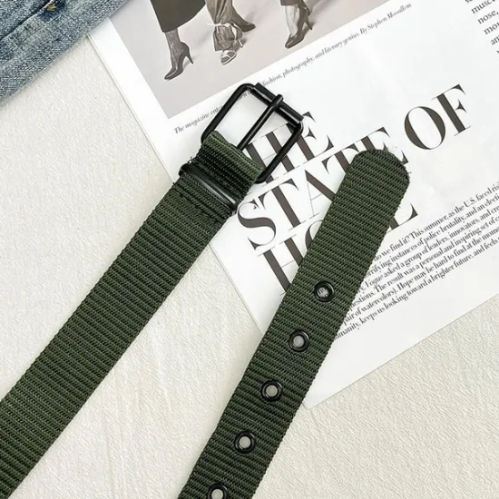 OUKU Men's Belt Tactical Belt Nylon Web Work Belt Black Blue Canvas Stainless Steel / Iron Military Army Plain Daily Wear Going out Weekend