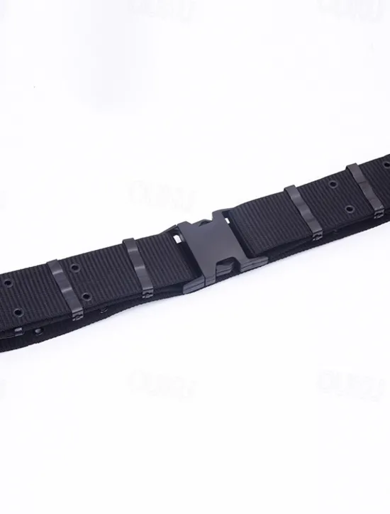 Hot OUKU Men's Belt Tactical Belt Nylon Web Work Belt Black Brown Straw Military Army Plain Daily Wear Going out Weekend