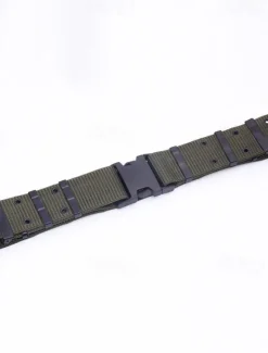 Hot OUKU Men's Belt Tactical Belt Nylon Web Work Belt Black Brown Straw Military Army Plain Daily Wear Going out Weekend