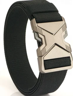 Discount OUKU Men's Belt Tactical Belt Waist Belt Black Kakhi Polyester Alloy Durable Adjustable Plain Outdoor Daily