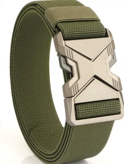 Discount OUKU Men's Belt Tactical Belt Waist Belt Black Kakhi Polyester Alloy Durable Adjustable Plain Outdoor Daily
