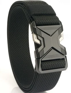 New OUKU Men's Belt Tactical Belt Waist Belt Black Kakhi Alloy Durable Adjustable Plain Outdoor Daily