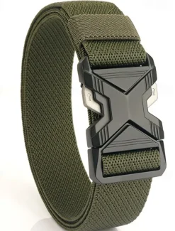 New OUKU Men's Belt Tactical Belt Waist Belt Black Kakhi Alloy Durable Adjustable Plain Outdoor Daily