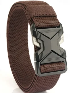 New OUKU Men's Belt Tactical Belt Waist Belt Black Kakhi Alloy Durable Adjustable Plain Outdoor Daily