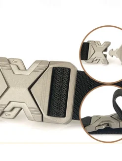 New OUKU Men's Belt Tactical Belt Waist Belt Black Kakhi Alloy Durable Adjustable Plain Outdoor Daily