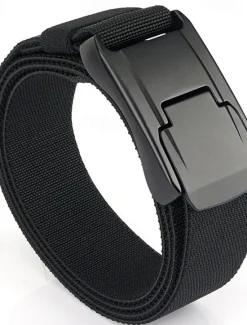 Online OUKU Men's Belt Tactical Belt Waist Belt Black Kakhi Polyester Alloy Durable Adjustable Plain Outdoor Daily