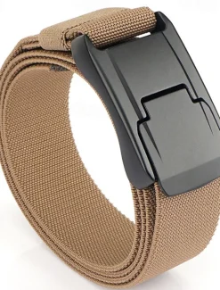Online OUKU Men's Belt Tactical Belt Waist Belt Black Kakhi Polyester Alloy Durable Adjustable Plain Outdoor Daily