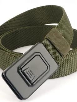 Outlet OUKU Men's Belt Tactical Belt Waist Belt Black Kakhi Alumium Alloy Durable Adjustable Plain Outdoor Daily