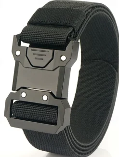 New OUKU Men's Belt Tactical Belt Waist Belt Black Kakhi Alloy Durable Adjustable Plain Outdoor Daily