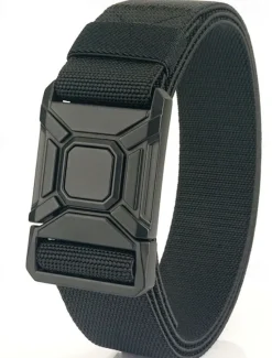 Online OUKU Men's Belt Tactical Belt Waist Belt Black Kakhi Alloy Durable Adjustable Plain Outdoor Daily
