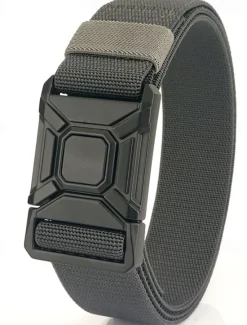 Online OUKU Men's Belt Tactical Belt Waist Belt Black Kakhi Alloy Durable Adjustable Plain Outdoor Daily