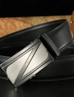 Hot OUKU Men's Belt Waist Belt Black 1# Black 2# Alloy Durable Adjustable Plain Outdoor Daily