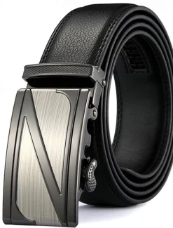 Hot OUKU Men's Belt Waist Belt Black 1# Black 2# Alloy Durable Adjustable Plain Outdoor Daily