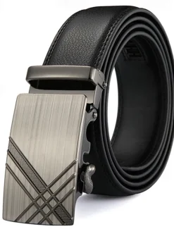 Outlet OUKU Men's Belt Waist Belt Black 1# Black 2# Alloy Durable Adjustable Plain Outdoor Daily