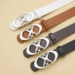 New OUKU Men's Belt Waist Belt Black White Alloy Durable Adjustable Plain Outdoor Daily