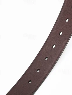 Outlet OUKU Men's Belt Waist Belt PU Alloy Durable Adjustable Plain Outdoor Daily Black