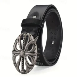 Outlet OUKU Men's Belt Waist Belt Alloy Durable Adjustable Plain Outdoor Daily Black
