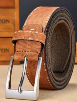 Online OUKU Men's Belt Waist Belt Blue Brown Canvas Alloy Vintage Durable Adjustable Plain Outdoor Daily