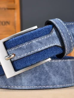 Online OUKU Men's Belt Waist Belt Blue Brown Canvas Alloy Vintage Durable Adjustable Plain Outdoor Daily