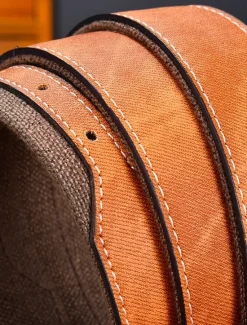 Online OUKU Men's Belt Waist Belt Blue Brown Canvas Alloy Vintage Durable Adjustable Plain Outdoor Daily
