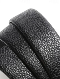 Outlet OUKU Men's Belt Waist Belt Silver Black Alloy Durable Adjustable Plain Outdoor Daily