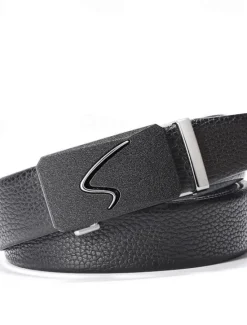 Hot OUKU Men's Belt Waist Belt Silver Black Alloy Durable Adjustable Plain Outdoor Daily