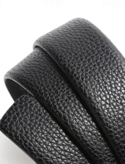 New OUKU Men's Belt Waist Belt Silver Black Alloy Durable Adjustable Plain Outdoor Daily