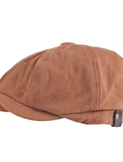 Sale OUKU Men's Beret Hat Newsboy Cap Black Brown Cotton Adjustable Buckle Simple 1920s Fashion Holiday Street Dailywear Weekend Pure Color Portable Comfort Fashion