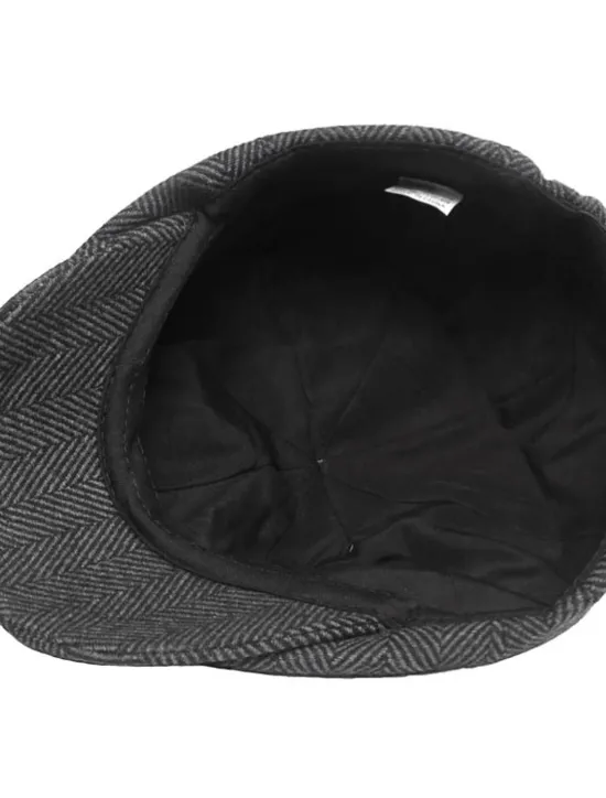 Online OUKU Men's Beret Hat Newsboy Hat Tweed Cap khaki Light Grey Cotton Streetwear Stylish 1920s Fashion Outdoor Daily Going out Graphic Prints Warm