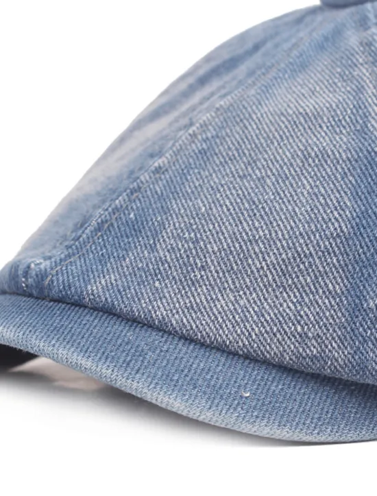Discount OUKU Men's Beret Hat Newsboy Hat Black Blue Denim Streetwear Stylish Casual Outdoor Daily Going out Plain Sunscreen