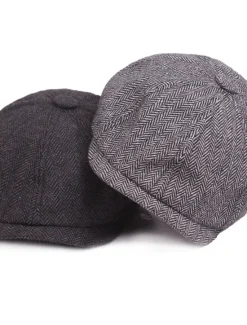 OUKU Men's Beret Hat Newsboy Hat khaki Light Grey Cotton and Linen Streetwear Stylish 1920s Fashion Outdoor Daily Going out Graphic Prints Sunscreen