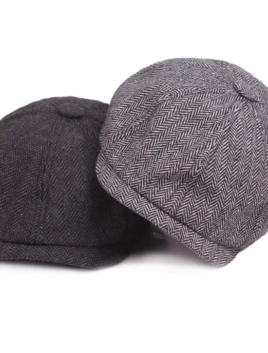 OUKU Men's Beret Hat Newsboy Hat khaki Light Grey Cotton and Linen Streetwear Stylish 1920s Fashion Outdoor Daily Going out Graphic Prints Sunscreen