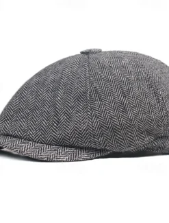 OUKU Men's Beret Hat Newsboy Hat khaki Light Grey Cotton and Linen Streetwear Stylish 1920s Fashion Outdoor Daily Going out Graphic Prints Sunscreen