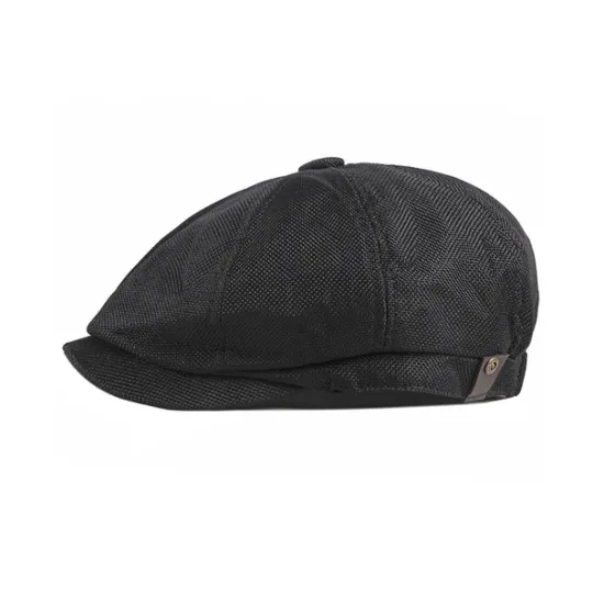Discount OUKU Men's Beret Hat Newsboy Hat Black khaki Polyester Stylish 1920s Fashion Casual Outdoor Daily Going out Plain Sunscreen