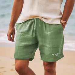 Clearance OUKU Men's Bird Shorts Summer Shorts Beach Shorts Mid Waist Hawaiian Casual Outdoor Holiday Going out Drawstring Elastic Waist Print Designer Clothing Apparel